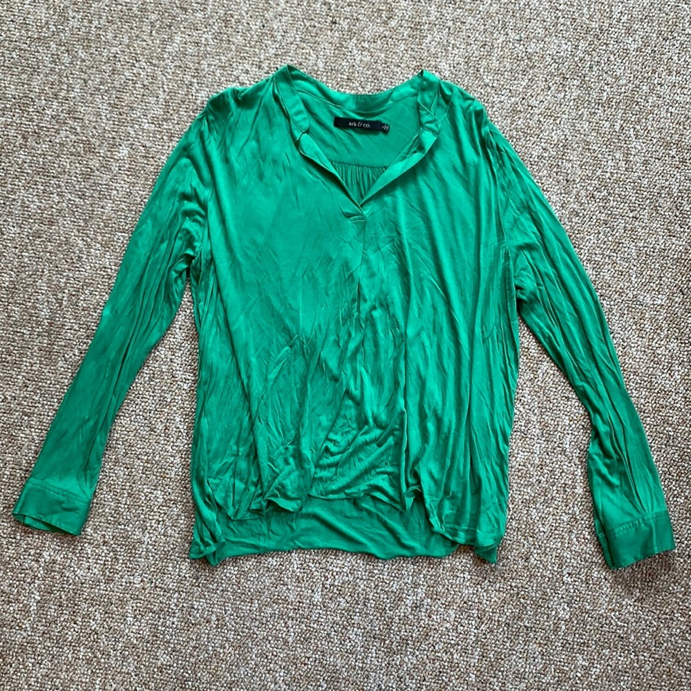 Bright green long sleeve top